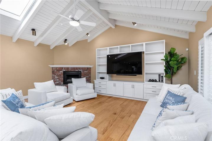 Expansive living room with gas fireplace!