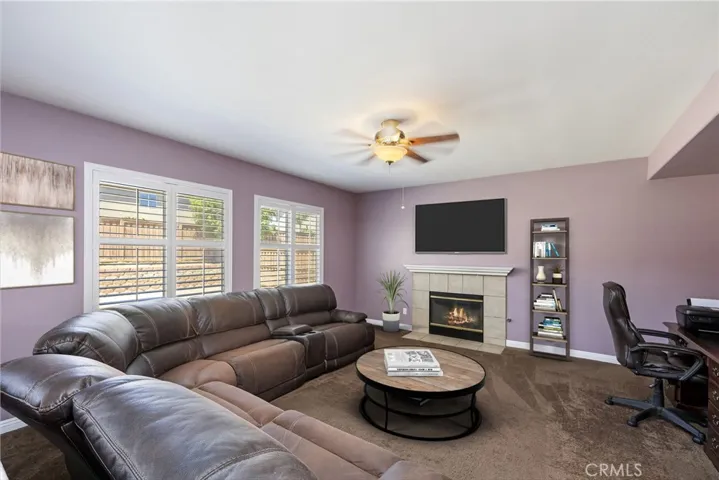 Virtually staged Family room