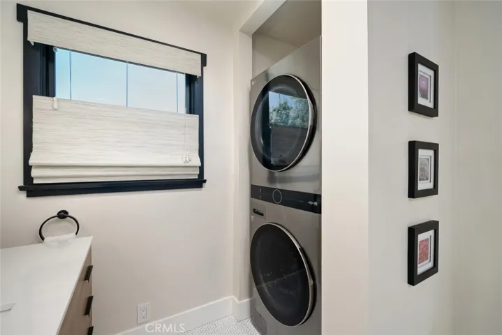 Main home laundry in hall bathroom