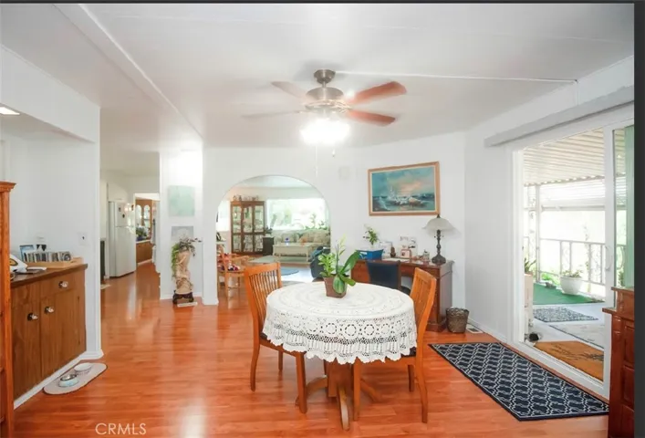 Breakfast nook by the sliding door entrance