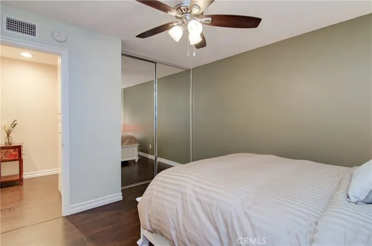 Mirrored Closet doors in the bedrooms