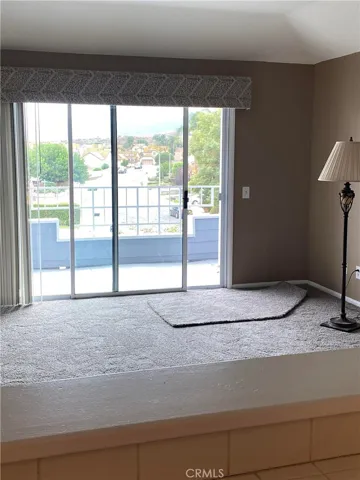 Exterior Patio view from inside living area.