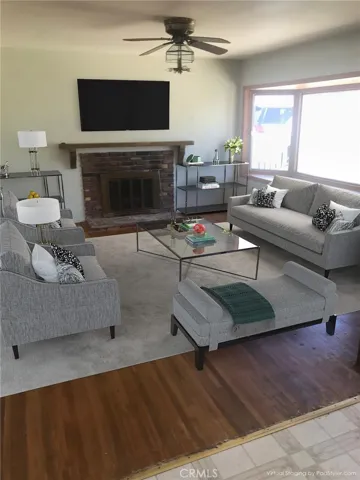 Virtual large living room with bay window-the future