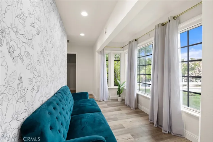 Sunroom with sofa
