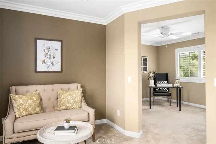 Sitting area in master bedroom