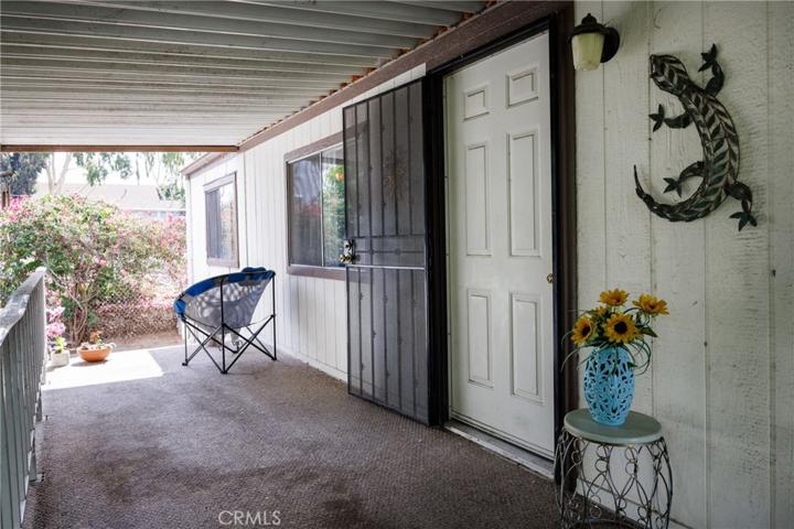 Very private front porch