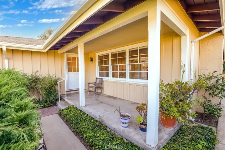 Pleasant porch at the front door