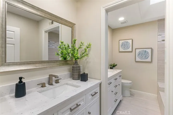 Guest bathroom is remodeled