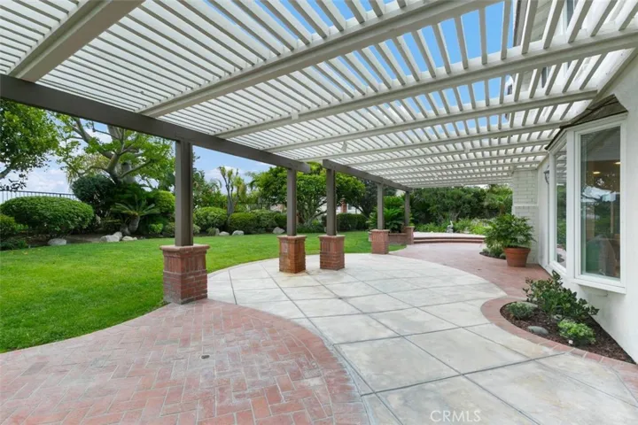 Large covered patio area