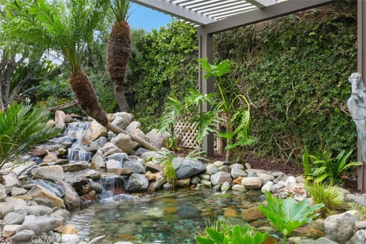 Pond & waterfall area in side yard