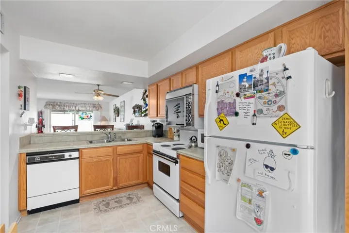 Ample room to prep, cook, and entertain in this thoughtfully appointed kitchen.
