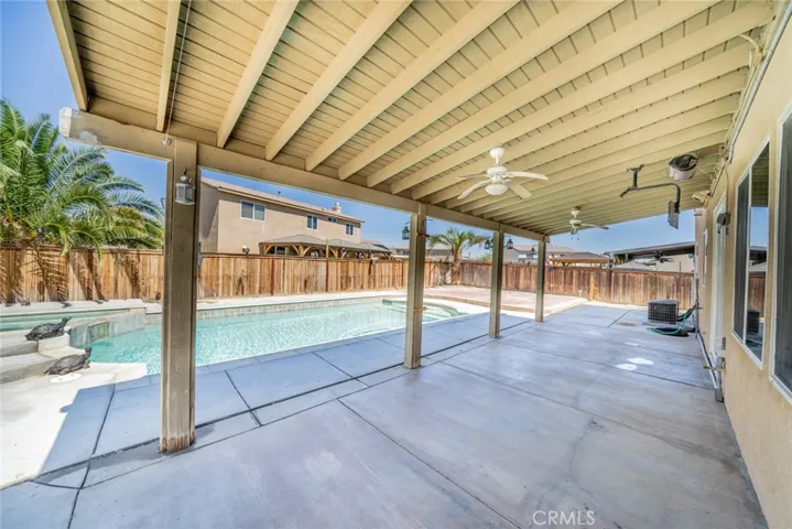 Backyard with pool