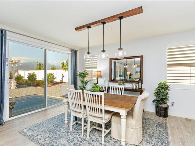 Dining area has spectacular views