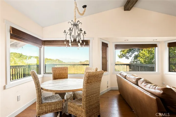 Spectacular views looking out from inside.