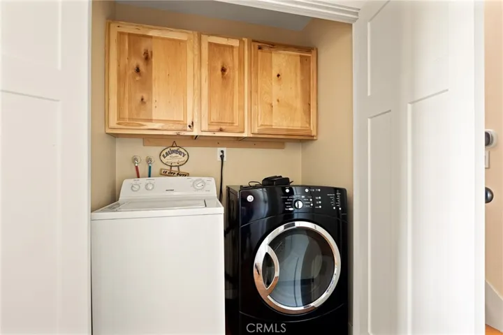 Inside laundry area