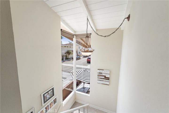 Staircase and large windows in stairwell