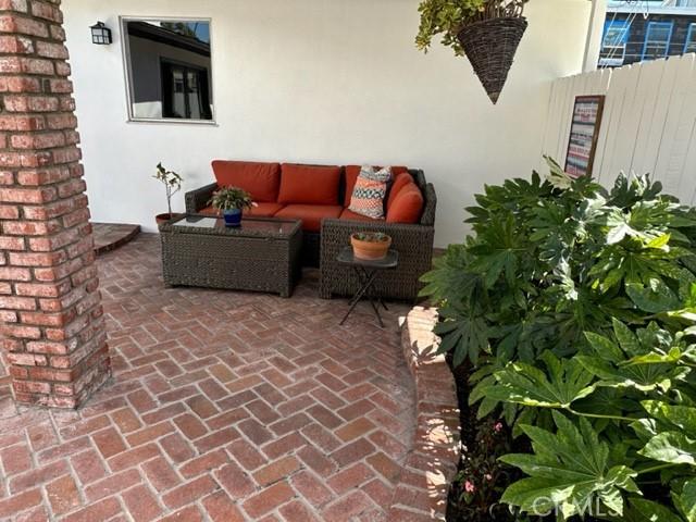 Patio area on back patio with included patio furniture
