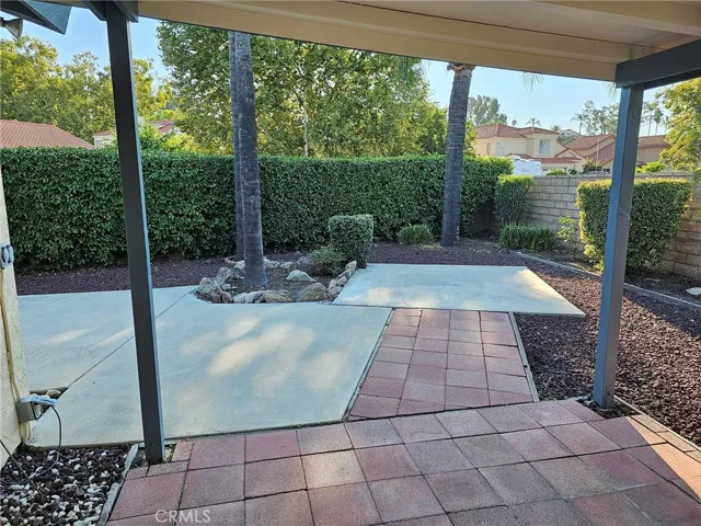 Rear patio  and old spa slab