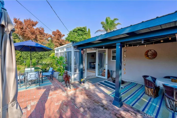 patio in backyard