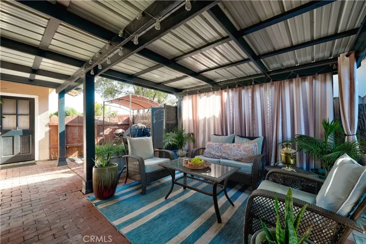 covered patio on side yard