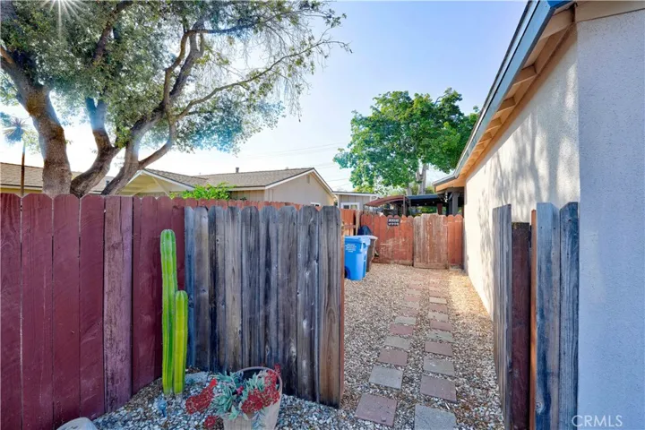 side yard left of front of house