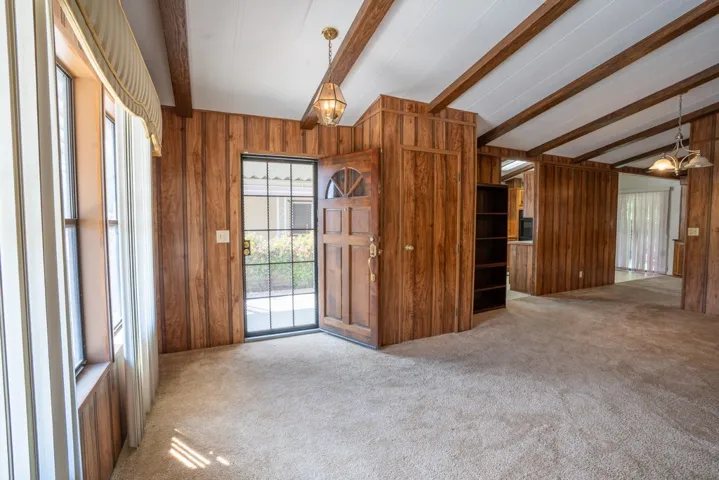 Living room and front door