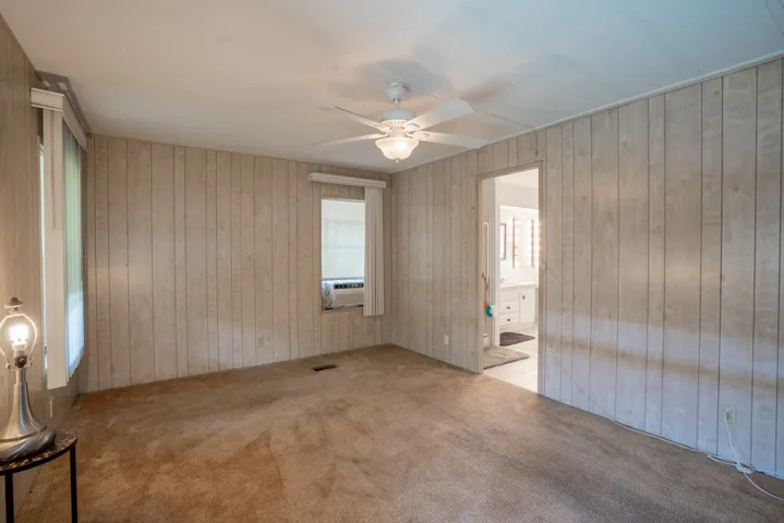 Main bedroom with doorway to main bath