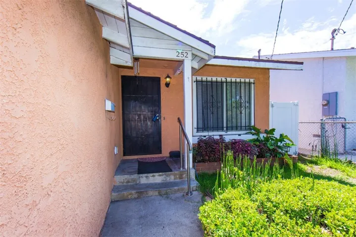 Front door with porch