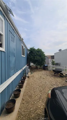 side entrance - parking area