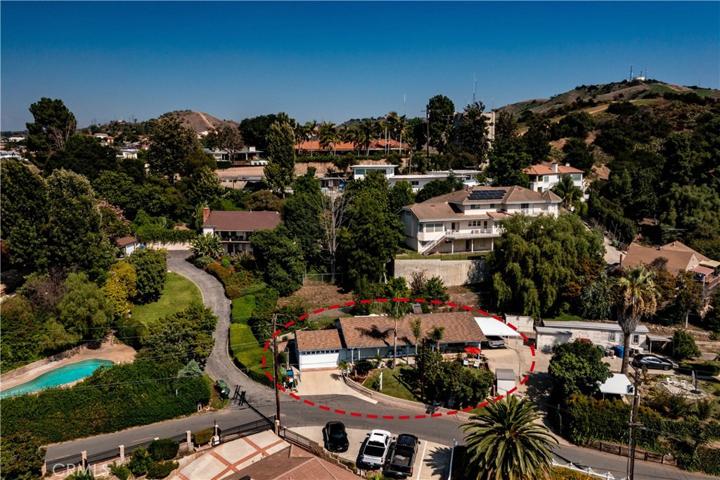 Aerial of grande vista street