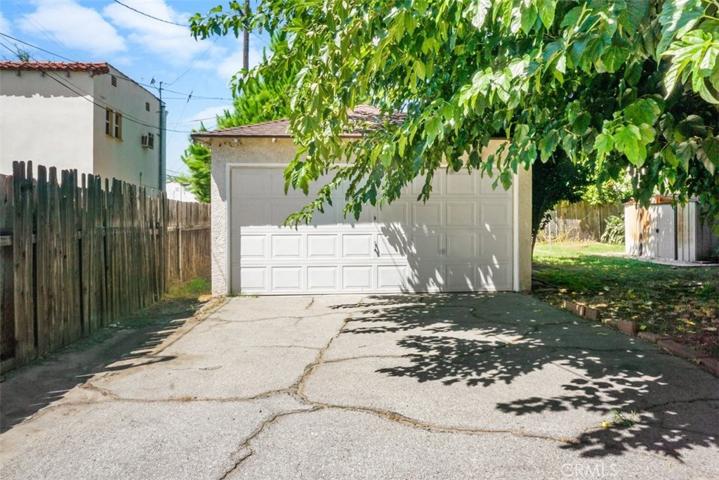 Driveway facing garage