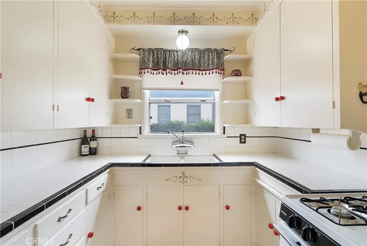 Vintage kitchen is super charming.