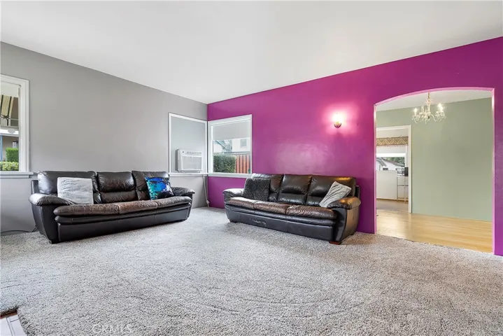 Whimsically painted accent walls throughout the home. Easy fix is you want more neutral tones.