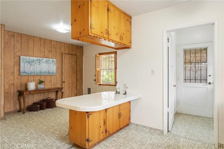 View from kitchen into the den