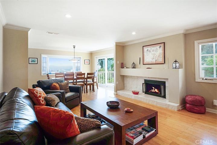 The living room is large