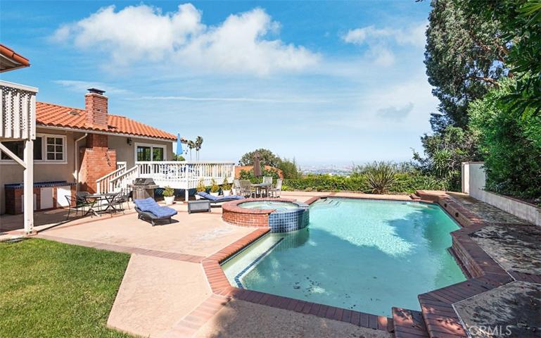 The rear garden is quite spacious and private