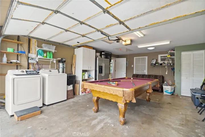 Garage with laundry area
