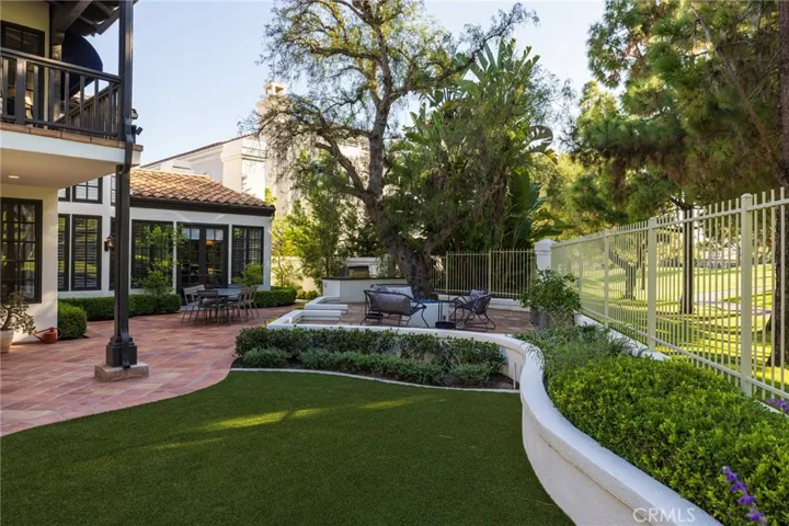 Large yard with turf