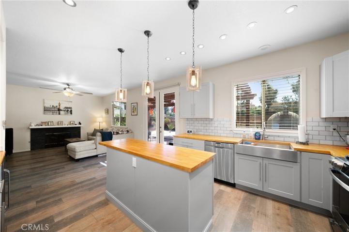 Kitchen open to Family room