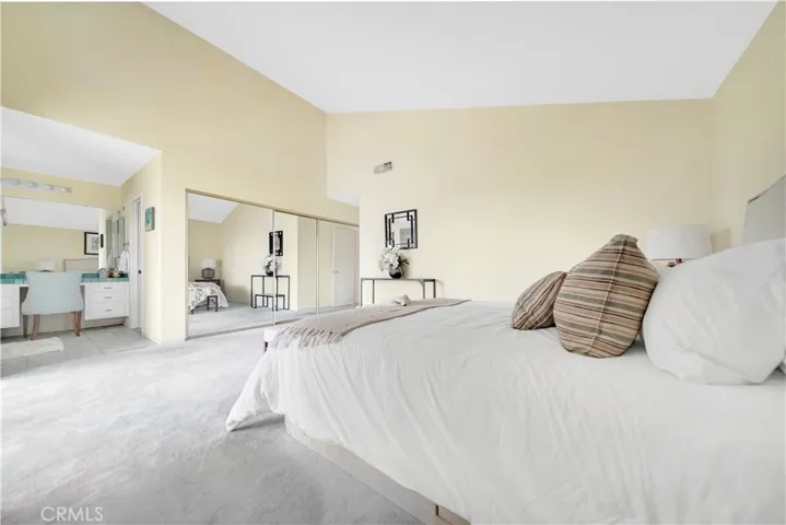 Large closet in master has three large panels.