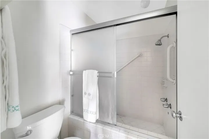 Master has privacy door to shower area.