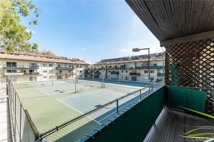 Tennis court view from the Balcony