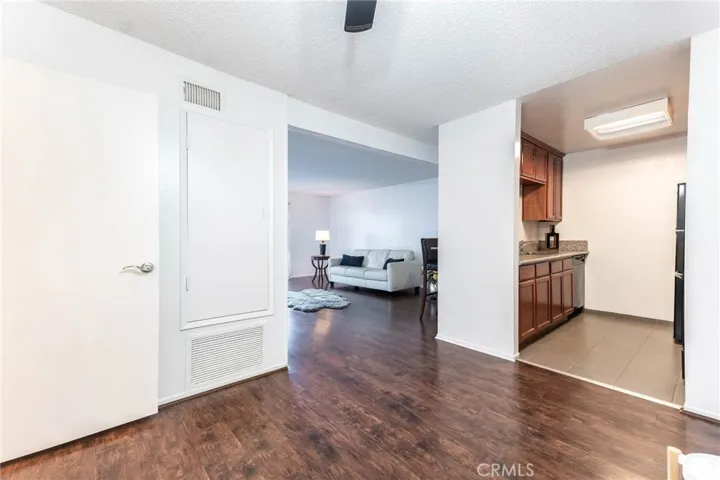 Dining, kitchen, living room