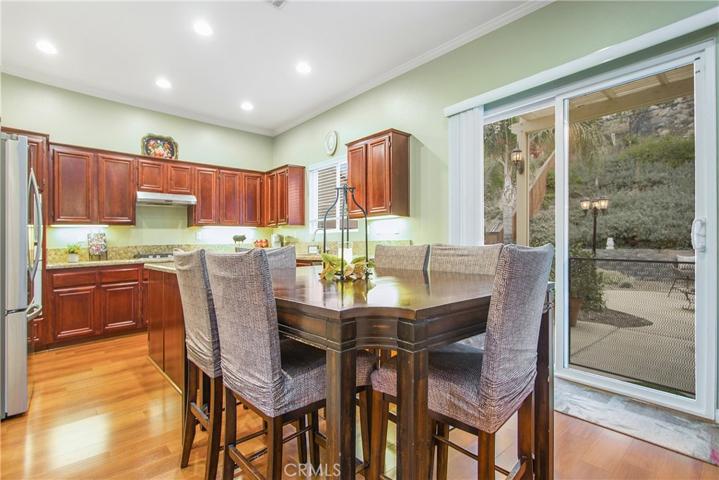 Dining area open to kitchen