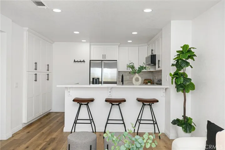 View from living area to Kitchen