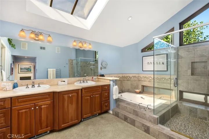 Remodeled primary bathroom,