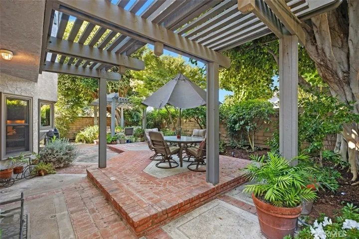 Peaceful and quiet backyard.