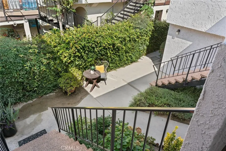 Beautiful landscaping right outside the door