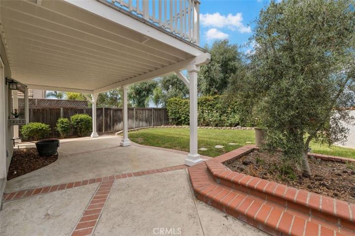 Backyard patio with covering