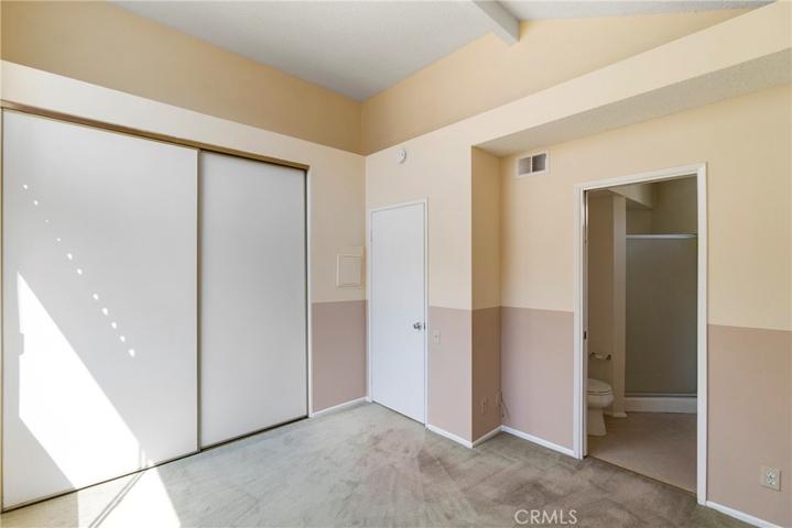 Closet in Bedroom #2, ensuite bath with shower